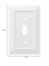 Franklin Brass W35265-PW-C Classic Beadboard Single Wall Plate, Switch Franklin Brass