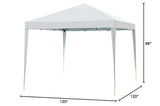 Impact Canopy 10' x 10' Canopy Tent Gazebo with Dressed Legs, White IMPACT CANOPY