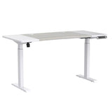 Radlove Dual Motor Height Adjustable Standing Desk, 63 x 30 Height Adjustable Computer Desk Sit Stand Desk Home Office Desks with Splice Board 265 lb Load Capacity White Frame + White Top Radlove