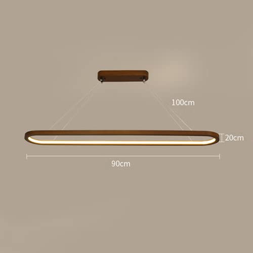 38W LED Ceiling Pendant Lighting Fixture Modern Chandelier Wood Ring Hanging Light Nordic Suspension Lamps for Living Room Bedroom Study Office Hallway Lamp Fixtures (Color : 3 Color Temp) Siet