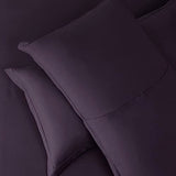 Hearth & Harbor Purple Duvet Cover King Size - 3 Piece Soft Double Brushed Bedding Set - Includes 1 King Duvet Cover with Button Closure 104x90 inches and 2 Pillow Shams Hearth & Harbor