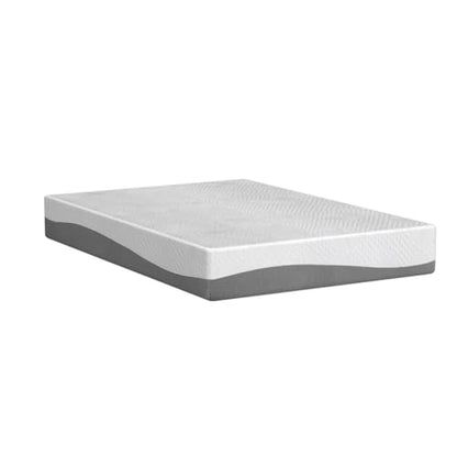 Olee Sleep Twin Mattress, 10 Inch Gel Memory Foam Mattress, Gel Infused for Comfort and Pressure Relief, CertiPUR-US Certified, Bed-in-a-Box, Medium Firm, Grey, Twin Size