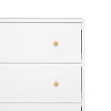 Delta Children Essex 3 Drawer Dresser with Interlocking Drawers, Bianca White/Natural Delta Children