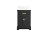 KOHLER K-29259-BD1-DWG Charlemont 24" Bathroom Vanity Cabinet with Sink and Quartz Top, Dark Warm Grey KOHLER