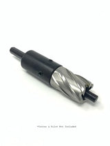 3/8" Drive Flat Round Chuck - Annular Cutter Bit Adapter Tool with 3/4" Female Shank fits Weldon - for Drill Press & Milling Machines Stellis Inc