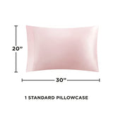 Juicy Couture Twin XL Size Satin Bed Sheet Set, Deep Pocket Silky Twin XL Sheet Set with 1 Fitted Sheet, 1 Flat Sheet, 1 Pillow Case, Wrinkle Resistant and Anti Pilling Bed Sheets - Pink Juicy Couture