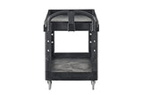 Rubbermaid Commercial Products 2-Shelf Utility/Service Cart, Medium, Lipped Shelves, Ergonomic Handle, 500 Lbs Capacity, for Rubbermaid Commercial Products