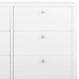 Delta Children Brooks 6 Drawer Dresser with Interlocking Drawers (Includes 3 Sets of Knobs – Choose from Natural, Brushed Nickel & Melted Bronze), Bianca White Delta Children