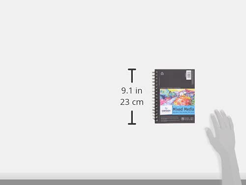 Canson Artist Series Mixed Media Paper, Wirebound Pad, 5.5x8.5 inches, 30 Sheets (138lb/224g) - Artist Paper for Adults and Students - Watercolor, Gouache, Graphite, Ink, Pencil, Marker Canson