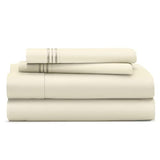 Cosy House Collection Everyday 1500 Series Bed Sheet Set - Ultra Soft & Cool Hotel Luxury Bedding - Deep Pocket - Wrinkle, Stain and Fade Resistant - 4 Piece Set (King, Ivory) Cosy House Collection