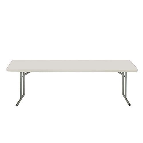 OEF Furnishings OEFBT-SEM1896 Commercial-Grade Premium Industrial Seminar Folding Table with Thick Blow-Molded Top and 16-Gauge Cantilever Steel Legs (Seminar, 18" × 96", Speckled Gray Top) OEF Furnishings