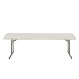 OEF Furnishings OEFBT-SEM1896 Commercial-Grade Premium Industrial Seminar Folding Table with Thick Blow-Molded Top and 16-Gauge Cantilever Steel Legs (Seminar, 18" × 96", Speckled Gray Top) OEF Furnishings