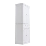 VEVOR 72" Tall Storage Cabinet with Doors, Drawer, 3 Adjustable Shelves, Utility Pantry for Kitchen, Living Room, Dining, Laundry, Pearl White VEVOR