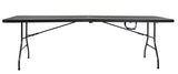 COSCO Fold-in-Half Banquet Table w/Handle, 8ft, Black Cosco