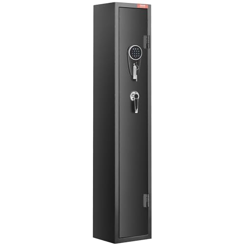 VEVOR Gun Safe for 2 Rifles, Equipped with Locking Mechanism & Digital Code Entry, Fast-Access Firearm Storage Unit with Adjustable Shelf & Handgun Holder, Secure Rifle Keeper for Household Use VEVOR