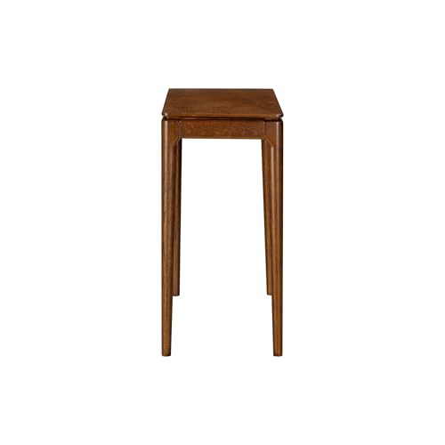 NTC Mingle 47-Inch Console Table, Modern Solid Wood Entryway Table with Hidden Drawer, Waterproof & Heat Resistant, Narrow Table for Hallway, Living Room & Foyer, Dark Walnut NTC