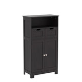 Tangkula Bathroom Floor Cabinet, Storage Cabinet w/Open Shelf, 2 Doors & 2 Adjustable Drawers, Standing Cupboard for Kitchen, Bathroom Cabinet for Living Room Home Office (Espresso) Tangkula