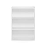 Furinno Pasir 3-Tier Open Shelf Bookcase in Elegant Plain White Furinno