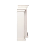 SEI Furniture Tennyson Electric Fireplace with Bookcases, New Ivory SEI Furniture