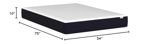 Sleep Innovations Marley 10 Inch Cooling Gel Memory Foam Mattress, Full Size, Bed in a Box, Medium Firm Support Sleep Innovations