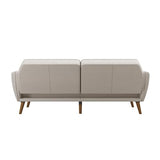 Novogratz Tallulah Memory Foam Futon Couch Bed, Futon Sofa Bed - Ivory Boucle Novogratz