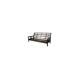 HomeStock Wood Futon Frame Queen Size - Classic Style Sofa Bed with Mission Arms Frame Only/Espresso HomeStock