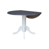 IC International Concepts Chairs Dining Table Set, White/Heather Gray IC International Concepts