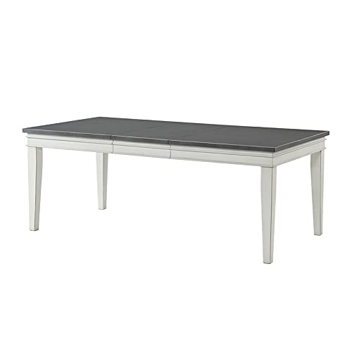 Martin Svensson Home Del Mar 78" Dining Table with Leaf White and Grey