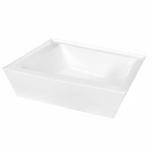 KINGSTON BRASS VTDE603122R 60-Inch Contemporary Alcove Acrylic Bathtub with Right Hand Drain and Overflow Holes, White Kingston Brass
