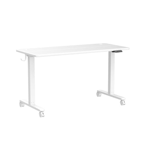 CubiCubi Electric Standing Desk, 63 x 24 Inches Height Adjustable Sit Stand Desk, Ergonomic Home Office Computer Workstation, White - WoodArtSupply