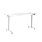CubiCubi Electric Standing Desk, 63 x 24 Inches Height Adjustable Sit Stand Desk, Ergonomic Home Office Computer Workstation, White CubiCubi
