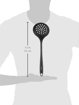 GreenPan 5 Piece Cooking Utensil Set, Flexible Nonstick Silicone, Stain-Free, Tongs, Turner, Spatula, Skimmer, and Slotted Spoon, Black GreenPan