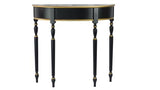 Stelalloy Half Moon Table - Black Console Table for Entryway, Hallway, Living Room - Demilune Table for Front Door - Half Circle Entryway Console Stelalloy