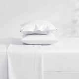 Laura Ashley - King Sheet Set, Soft & Smooth Sateen Cotton Bedding with a Lightweight Feel, 800 Thread Count, Bed Sheets with Matching Pillowcases (Solid White) Laura Ashley