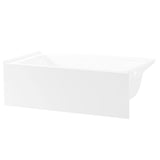 Aqua Eden VTAP663222R 66-Inch Acrylic 3-Wall Alcove Tub with Right Hand Drain, White Kingston Brass