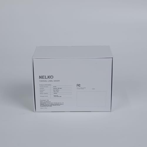 Nelko Label Maker Machine with Tape, PM220 Bluetooth Label Printer, 2 Inch Portable Thermal Printer for Small Business, Address, Logo, Clothing, Sticker Printer for Phones & PC, 1 Count, White Nelko