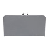 Flash Furniture Dunham 2.83' Square Plastic Folding Event Table with Carrying Handle, Bi-Fold Portable Banquet Table for Indoor/Outdoor Events, Gray Flash Furniture