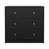 Tvilum Portland 3 Drawer Chest, Black Tvilum