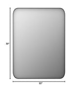 Sweetcrispy Black Bathroom Vanity Mirror for Wall, 22x30 Inch Metal Framed Wall Mirror Farmhouse Rectangle, Anti-Rust, Tempered Glass, Hangs Horizontally or Vertically Sweetcrispy