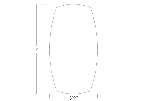 Harmony Series 6-Person Arc Boat Shaped Conference Table with Power & Data | Office Table with Matte Black Square Metal Bases | Meeting Tables for Offices and Homes | Blonde Surfside Ash – 7ft SKUTCHI DESIGNS INC.