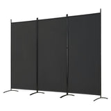 Spurgehom 3 Panel Room Divider Folding Partition Privacy Screens, Freestanding Fabric Room Panel Portable Room Partition Wall Dividers for Home Office Restaurant, 102" W X 71" H (Black) Spurgehom