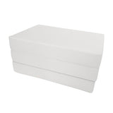D&D Futon Furniture White Twin Size Shikibuton Trifold Foam Beds 6x39x75, High Density Foam 1.8, Floor Foam Folding Mats D&D Futon Furniture