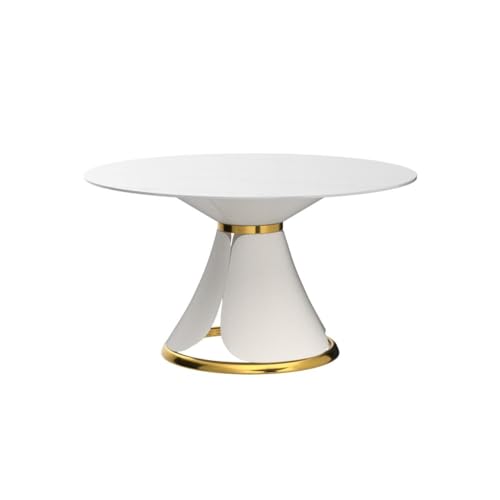 Runboll 59'' Modern Round Dining Table with Lazy Susan, Sintered Stone Dinner Table with 35.4" Round Turntable for Dining Room(Not Included Chairs) Runboll