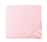 MILVOWOC Twin Satin Sheet - Light Pink, Soft Bottom Fitted Sheet - 1 Piece MILVOWOC