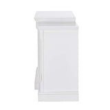 SEI Furniture Gallatin Faux Stone Electric Fireplace with Bookcases, New White SEI Furniture