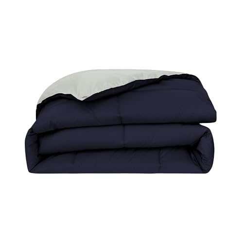 Modern Threads Down Alternative Reversible Comforter Navy/Silver Twin Modern Threads