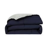 Modern Threads Down Alternative Reversible Comforter Navy/Silver Twin Modern Threads