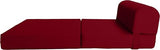 D&D Futon Furniture Sleeper Chair Folding Bed, Studio Sofa Guest Folded Mattress, High Density Foam (70 x 24 x 6, Red) D&D Futon Furniture