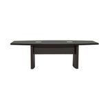 BOWERY HILL 8' Boat Shaped Conference Table with Slab Base in Mocha BOWERY HILL