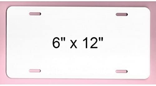 White Dye Blank Sublimation .025 Aluminum License Plate- 100 Pack